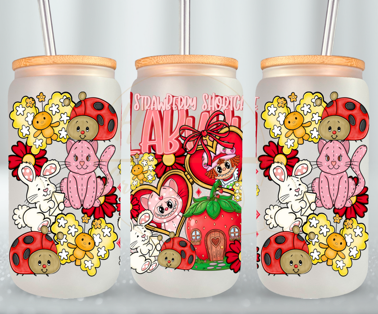 Sweet Berry Garden Friends-554 Glass Can - 554-16OZ-Bamboo Lids