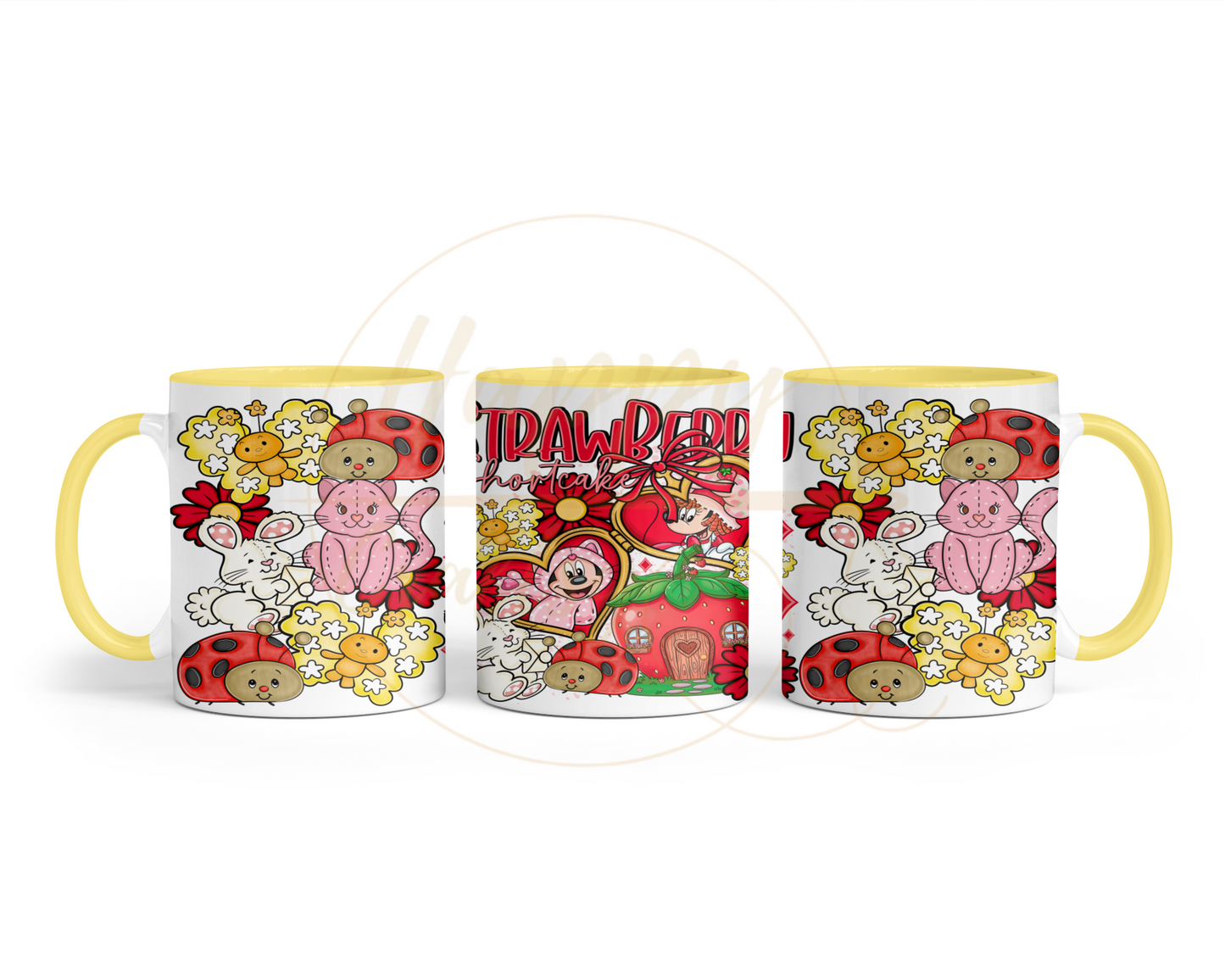 Strawberry Blossom Cottage.-551 Mugs - 551-11OZ-Yellow