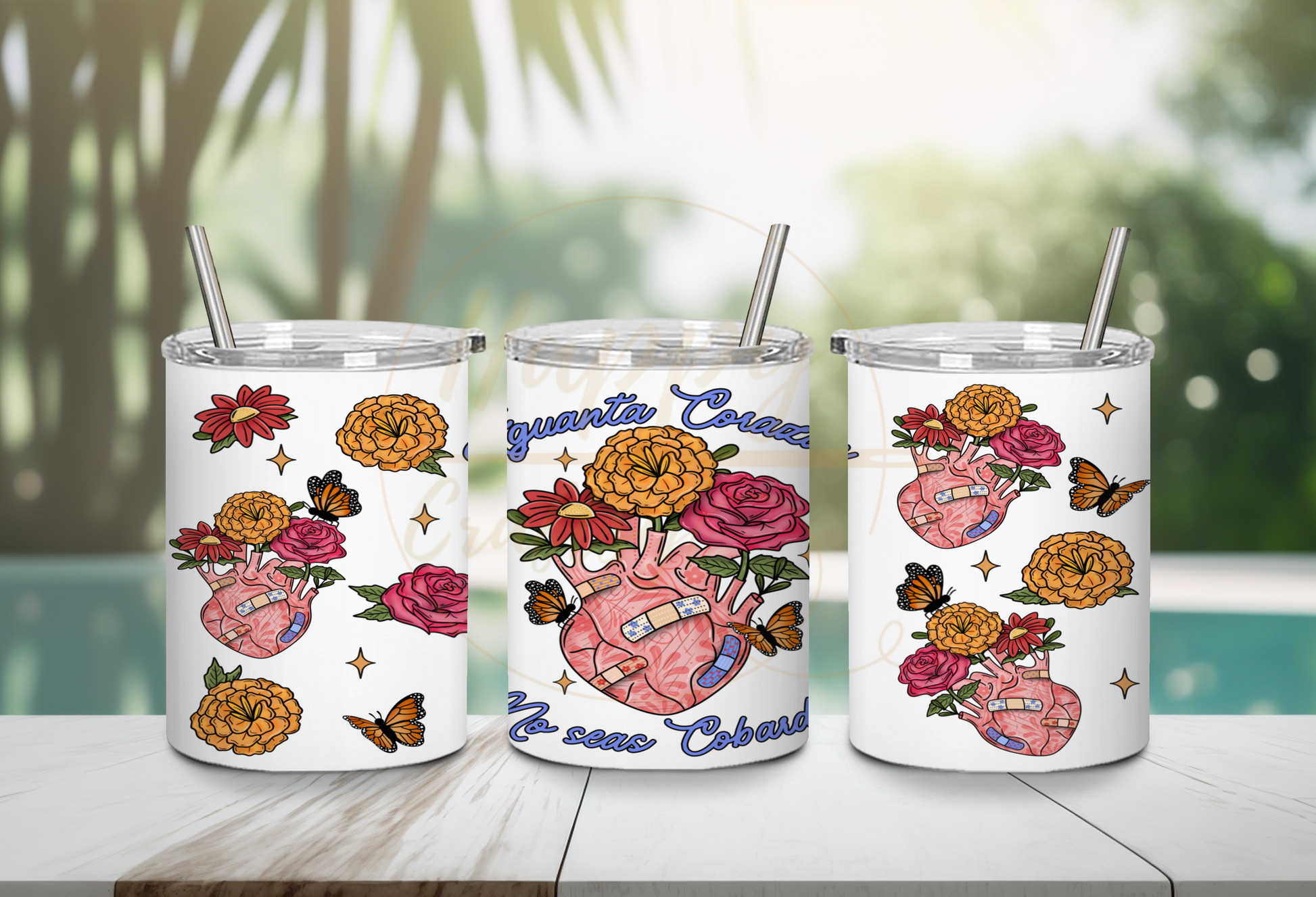 Aguanta Corazon-504 Tumbler - 504-10OZ-White