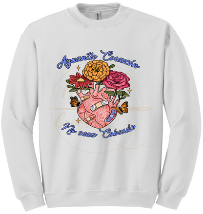 Aguanta Corazon-504 Sweatshirt - 504-S-White, 504-M-White, 504-L-White, 504-XL-White, 504-2XL-White, 504-3XL-White
