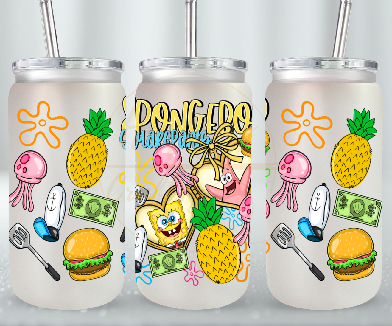 Undersea Fun Vibes-557 Glass Can - 557-16OZ-White