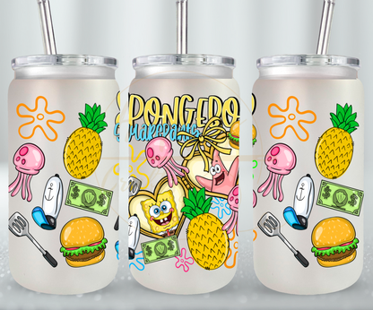 Undersea Fun Vibes-557 Glass Can - 557-16OZ-White