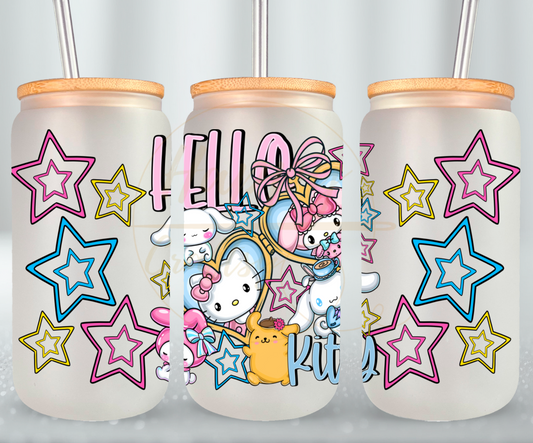 Cute Squad Glow Up-530 Glass Can - 530-16OZ-Bamboo Lids