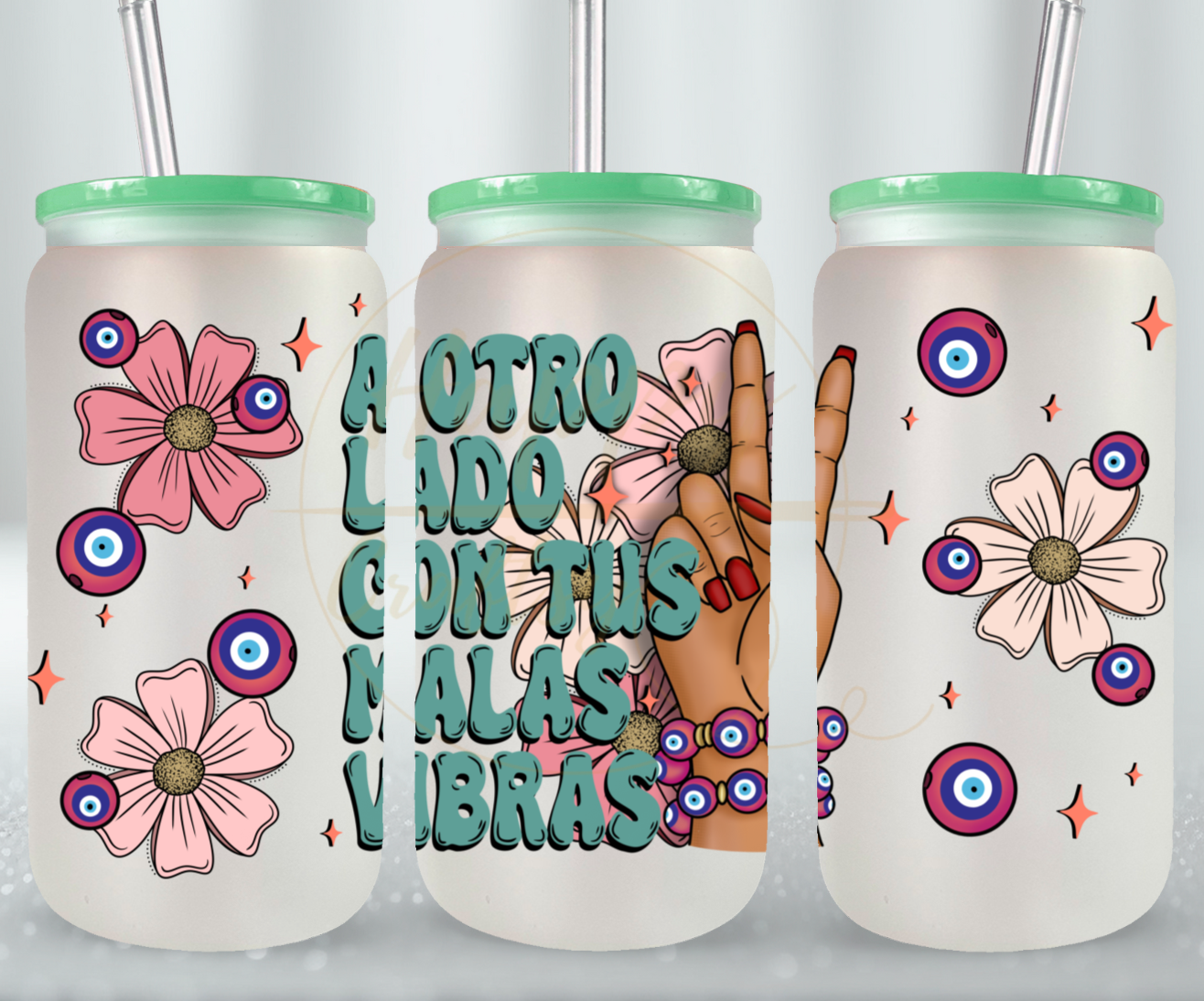 A Otro Lado-517 Glass Can - 517-16OZ-Green