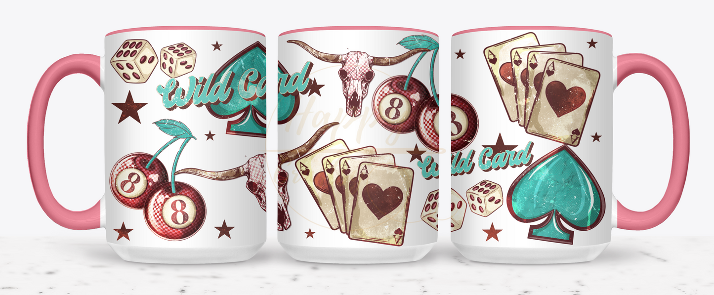 Wild Card-345 Mugs - 345-15OZ-Pink