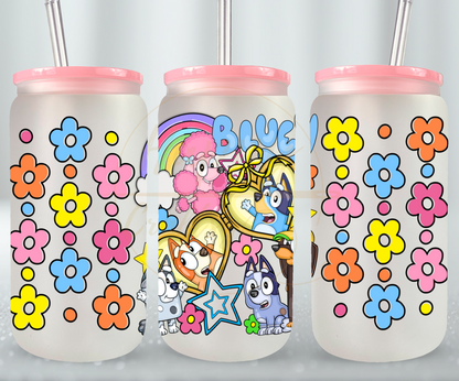 Joyful Journey: Friends and Fun Await-528 Glass Can - 528-16OZ-Pink