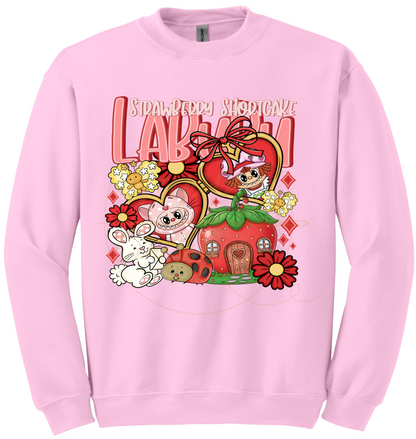 Sweet Berry Garden Friends-554 Sweatshirt - 554-S-Light Pink, 554-M-Light Pink, 554-L-Light Pink, 554-XL-Light Pink, 554-2XL-Light Pink, 554-3XL-Light Pink