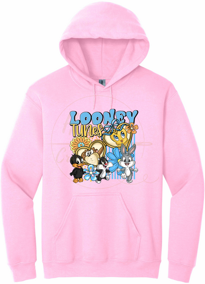 Tiny Friends Adventure-555 Hoodie - 555-S-Light Pink, 555-M-Light Pink, 555-L-Light Pink, 555-XL-Light Pink, 555-2XL-Light Pink, 555-3XL-Light Pink