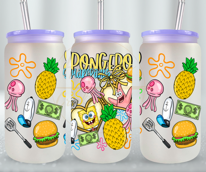 Undersea Fun Vibes-557 Glass Can - 557-16OZ-Purple