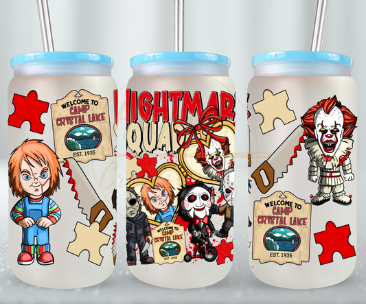 Playful Scare Squad-547 Glass Can - 547-16OZ-Blue