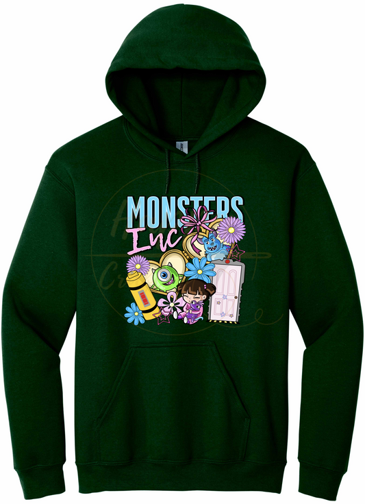 Colorful Monster Crew-543 Hoodie - 543-S-Forest Green, 543-M-Forest Green, 543-L-Forest Green, 543-XL-Forest Green, 543-2XL-Forest Green, 543-3XL-Forest Green