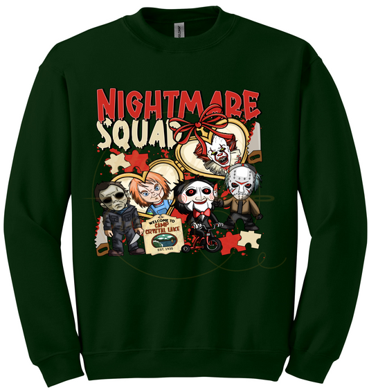 Playful Scare Squad-547 Sweatshirt - 547-S-Forest Green, 547-M-Forest Green, 547-L-Forest Green, 547-XL-Forest Green, 547-2XL-Forest Green, 547-3XL-Forest Green