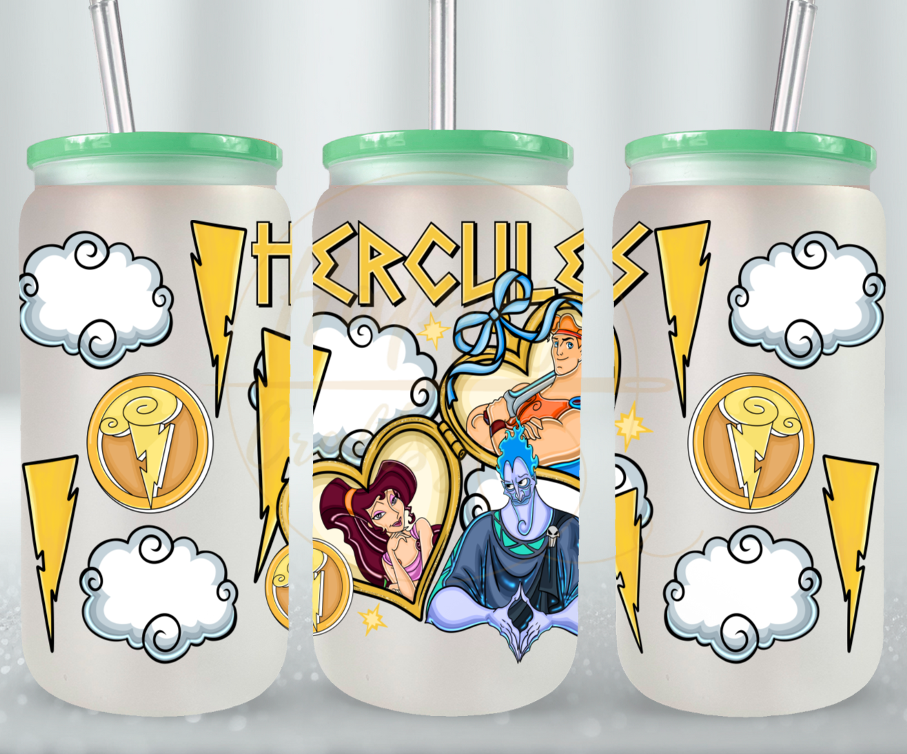 Gods, Love, and Trouble-545 Glass Can - 545-16OZ-Green