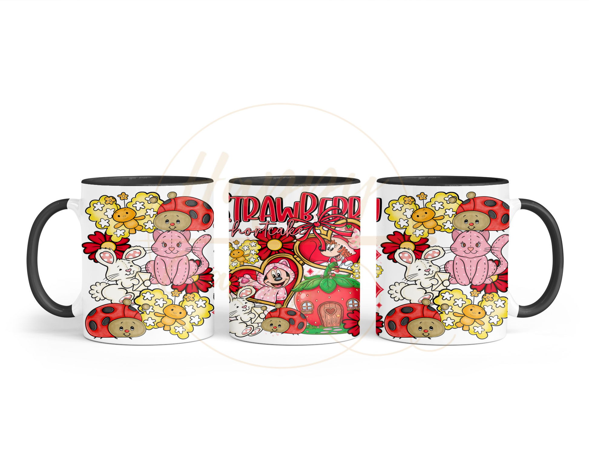 Strawberry Blossom Cottage.-551 Mugs - 551-11OZ-Black