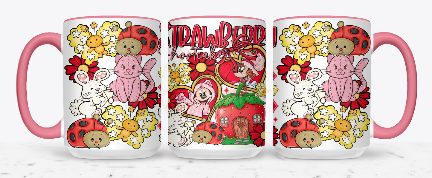 Strawberry Blossom Cottage.-551 Mugs - 551-15OZ-Pink