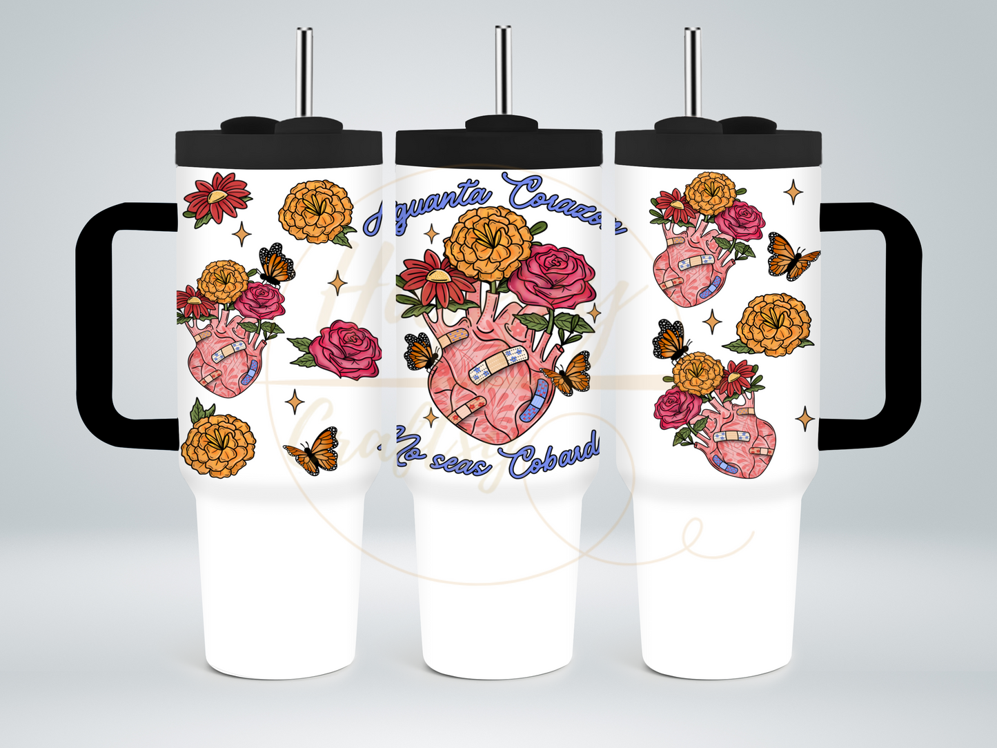 Aguanta Corazon-504 Tumbler - 504-40OZ-Black