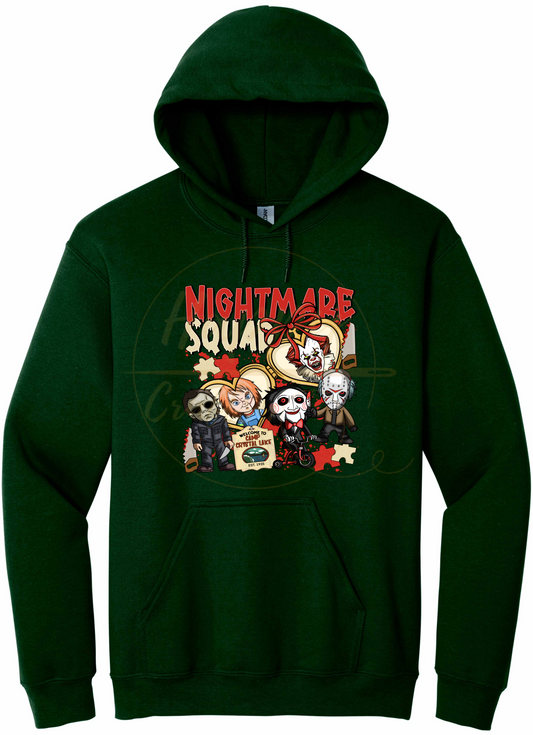 Playful Scare Squad-547 Hoodie - 547-S-Forest Green, 547-M-Forest Green, 547-L-Forest Green, 547-XL-Forest Green, 547-2XL-Forest Green, 547-3XL-Forest Green