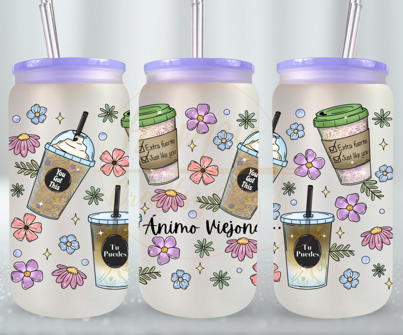 Animo Viejona-502 Glass Can - 502-16OZ-Purple