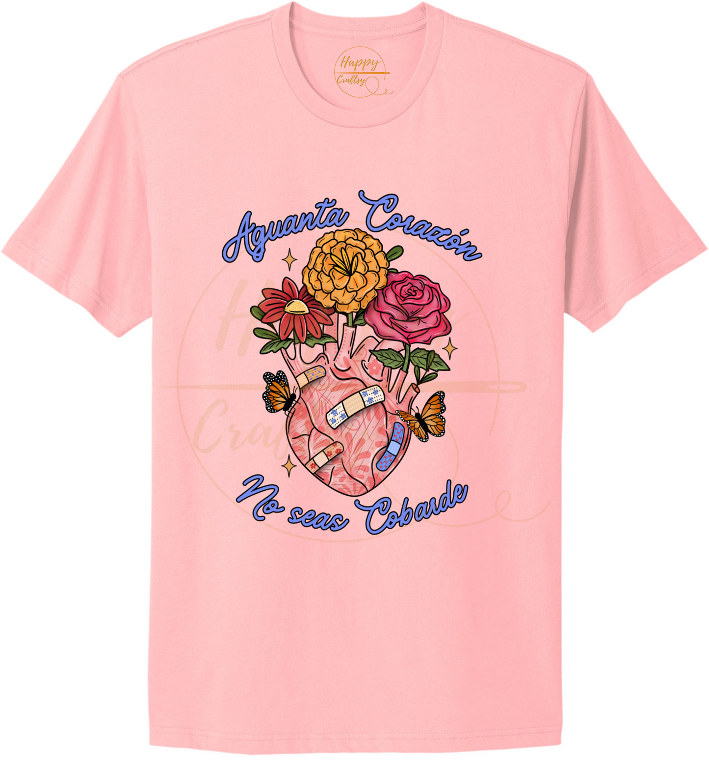 Aguanta Corazon-504 T-shirt - 504-S-Light Pink, 504-M-Light Pink, 504-L-Light Pink, 504-XL-Light Pink, 504-2XL-Light Pink, 504-3XL-Light Pink