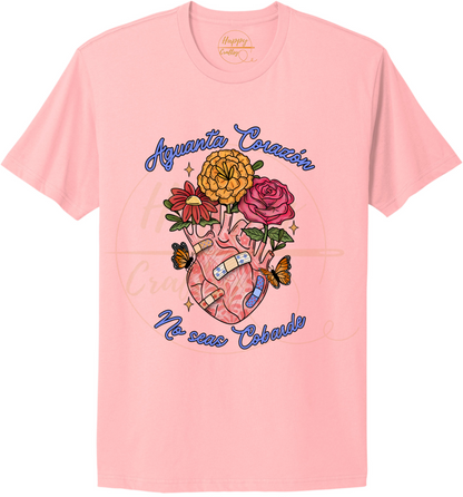 Aguanta Corazon-504 T-shirt - 504-S-Light Pink, 504-M-Light Pink, 504-L-Light Pink, 504-XL-Light Pink, 504-2XL-Light Pink, 504-3XL-Light Pink
