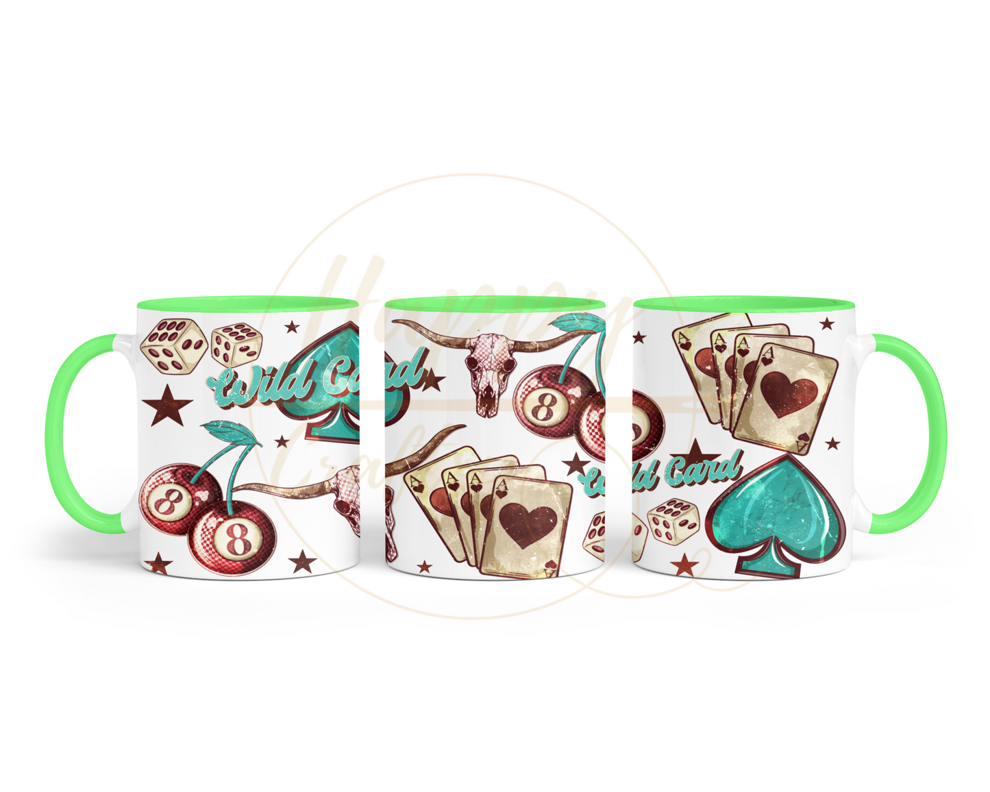 Wild Card-345 Mugs - 345-11OZ-Green
