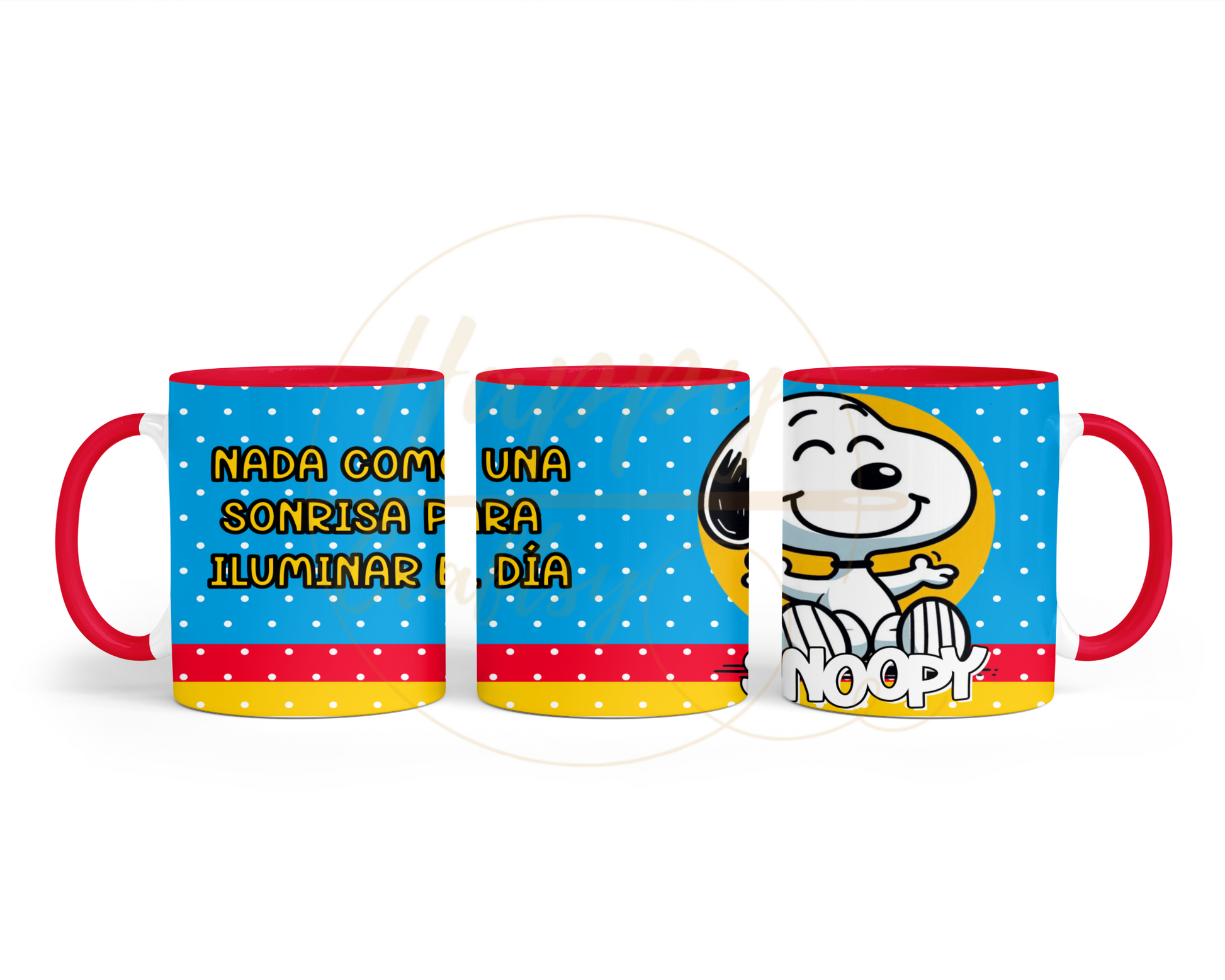 Sunny Smile Vibes-493 Mugs - 493-11OZ-Red