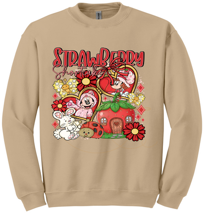 Strawberry Blossom Cottage.-551 Sweatshirt - 551-S-Sand, 551-M-Sand, 551-L-Sand, 551-XL-Sand, 551-2XL-Sand, 551-3XL-Sand