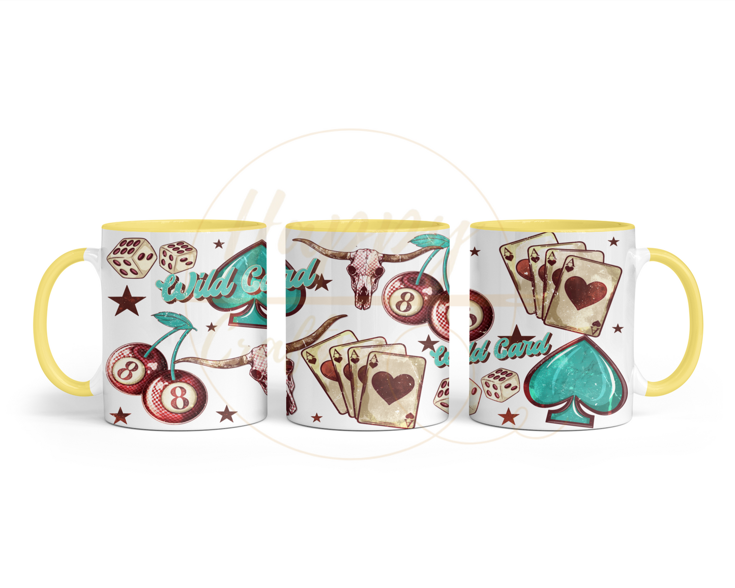 Wild Card-345 Mugs - 345-11OZ-Yellow