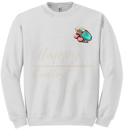 Wild Card-345 Sweatshirt - 345-S-White, 345-M-White, 345-L-White, 345-XL-White, 345-2XL-White, 345-3XL-White