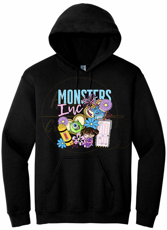 Colorful Monster Crew-543 Hoodie - 543-S-Black, 543-M-Black, 543-L-Black, 543-XL-Black, 543-2XL-Black, 543-3XL-Black