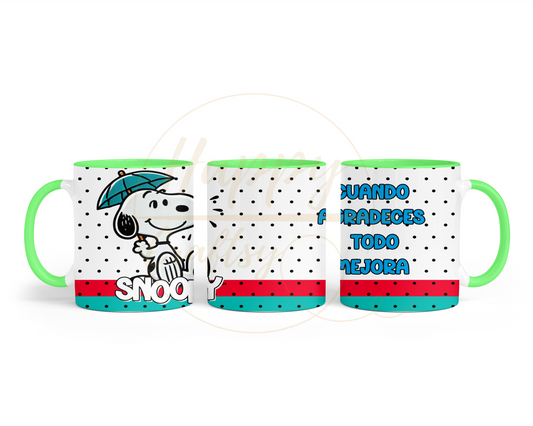 Umbrella Raindrop Joy-492 Mugs - 492-11OZ-Green
