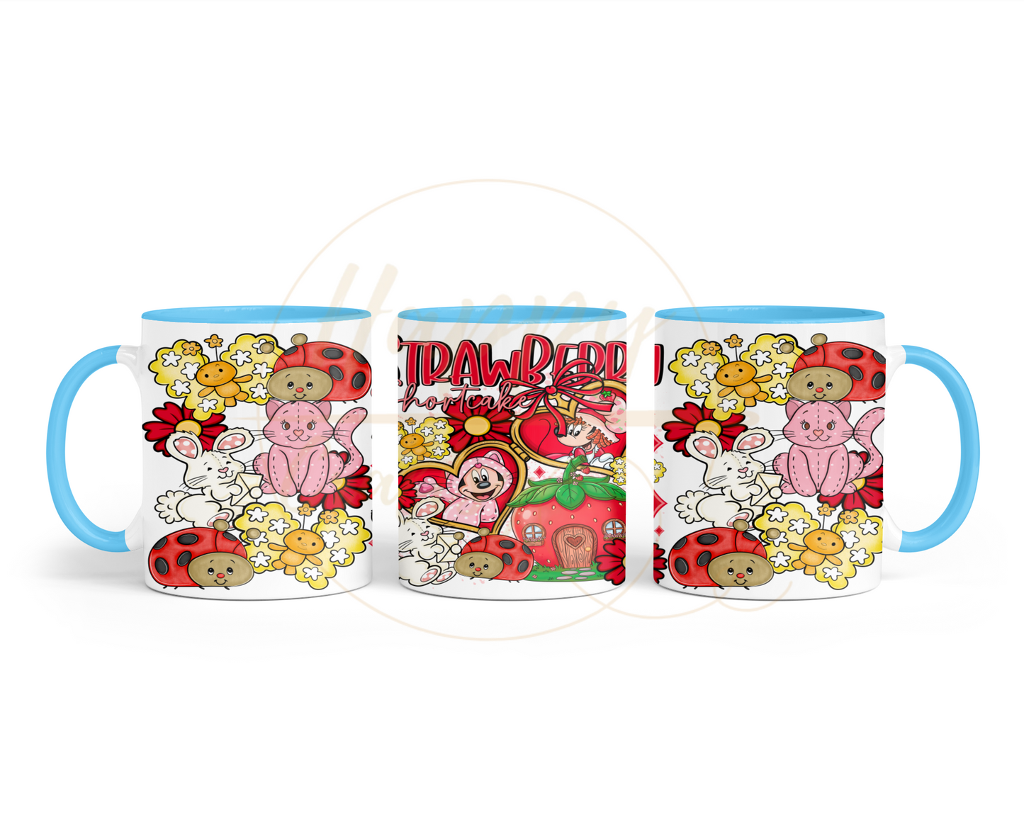 Strawberry Blossom Cottage.-551 Mugs - 551-11OZ-Light Blue