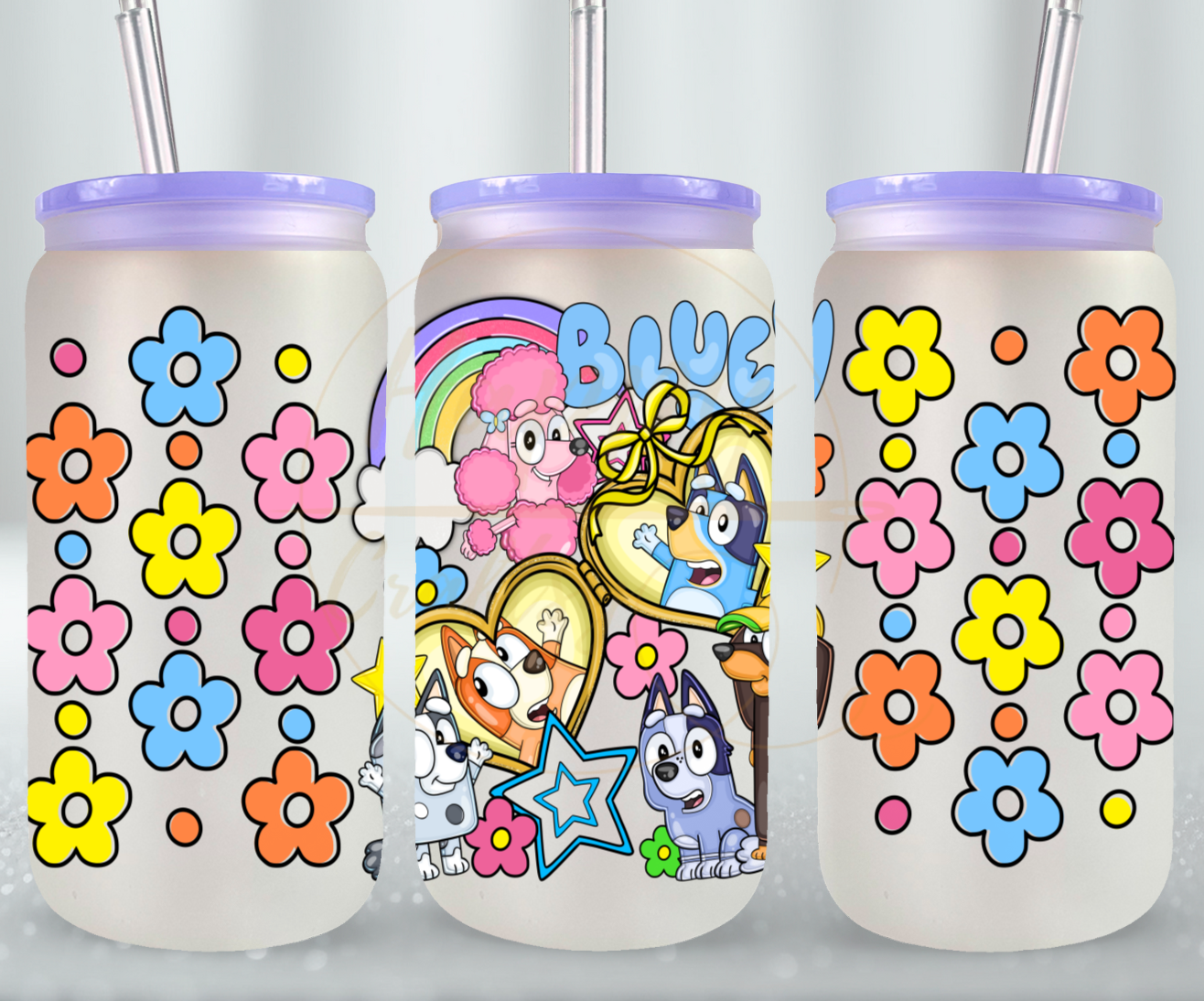 Joyful Journey: Friends and Fun Await-528 Glass Can - 528-16OZ-Purple