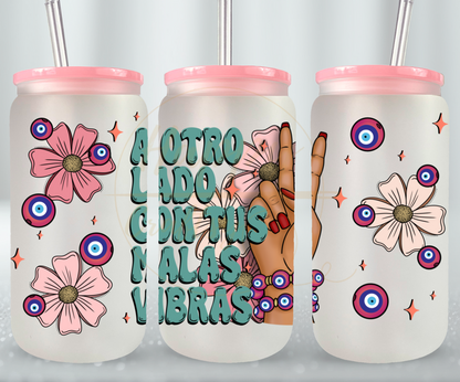 A Otro Lado-517 Glass Can - 517-16OZ-Pink