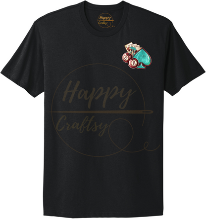 Wild Card-345 T-shirt - 345-S-Black, 345-M-Black, 345-L-Black, 345-XL-Black, 345-2XL-Black, 345-3XL-Black