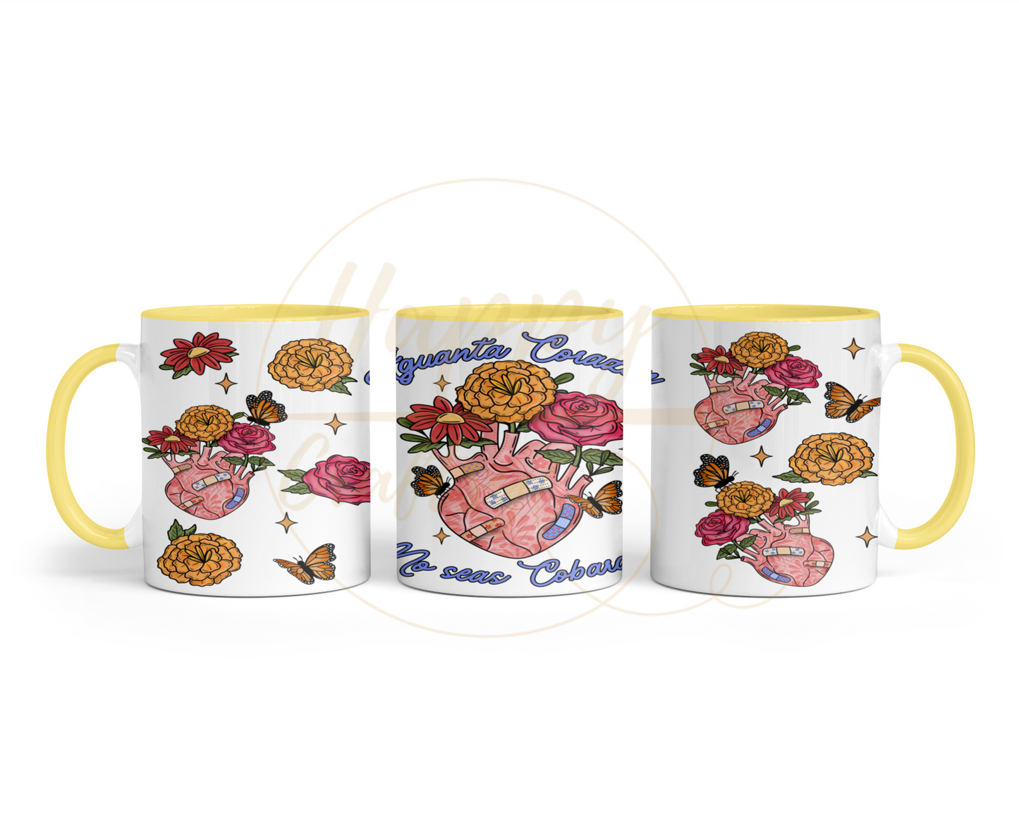 Aguanta Corazon-504 Mugs - 504-11OZ-Yellow