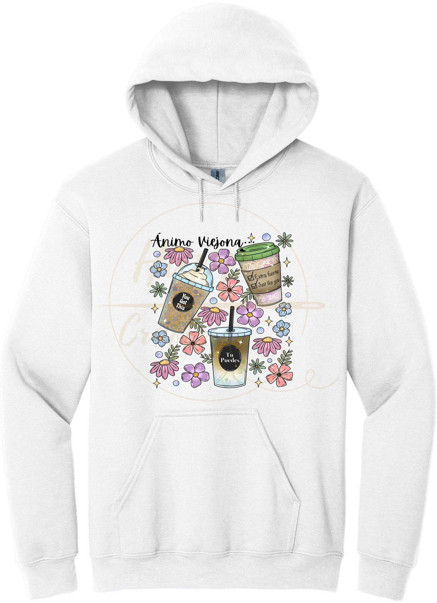 Animo Viejona-502 Hoodie - 502-S-White, 502-M-White, 502-L-White, 502-XL-White, 502-2XL-White, 502-3XL-White
