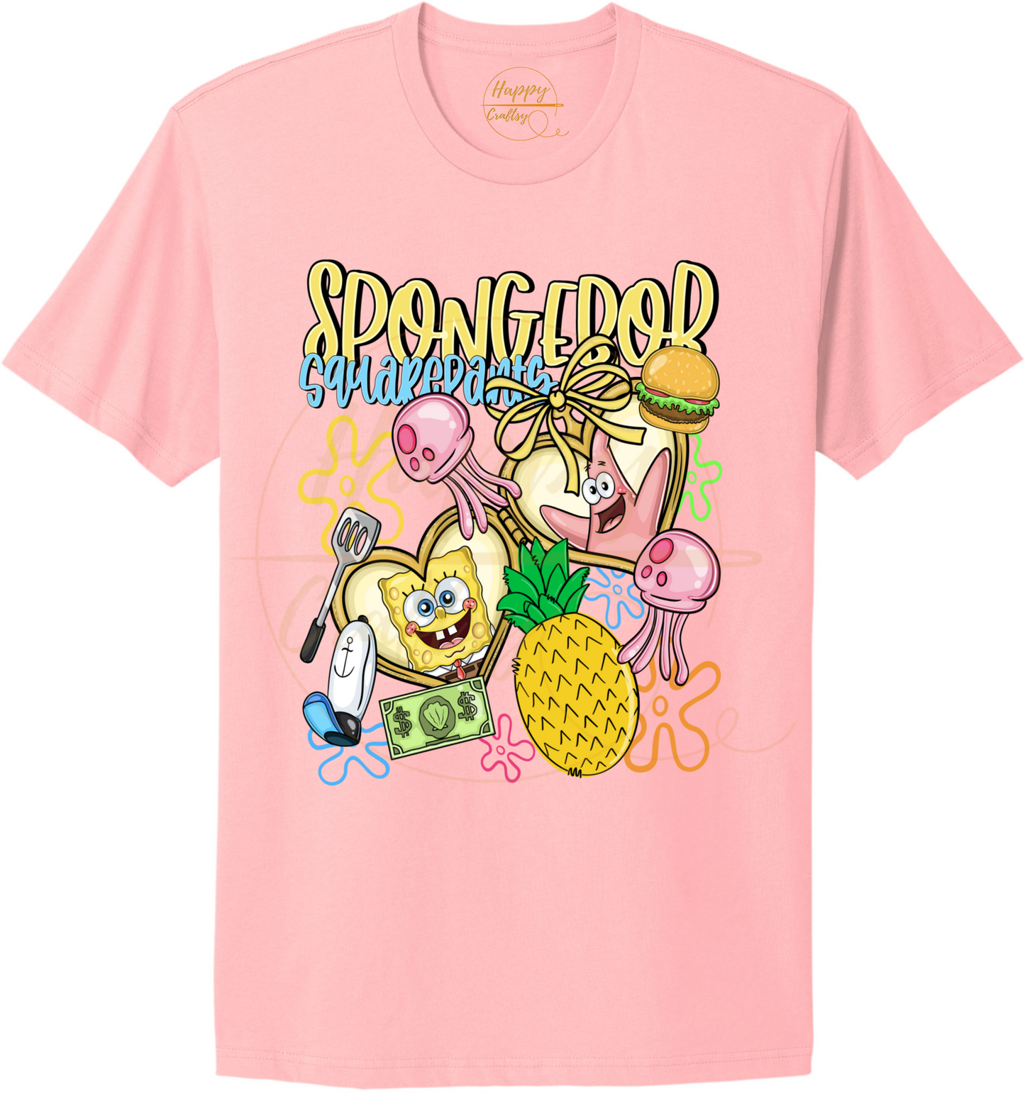 Undersea Fun Vibes-557 T-shirt - 557-S-Light Pink, 557-M-Light Pink, 557-L-Light Pink, 557-XL-Light Pink, 557-2XL-Light Pink, 557-3XL-Light Pink