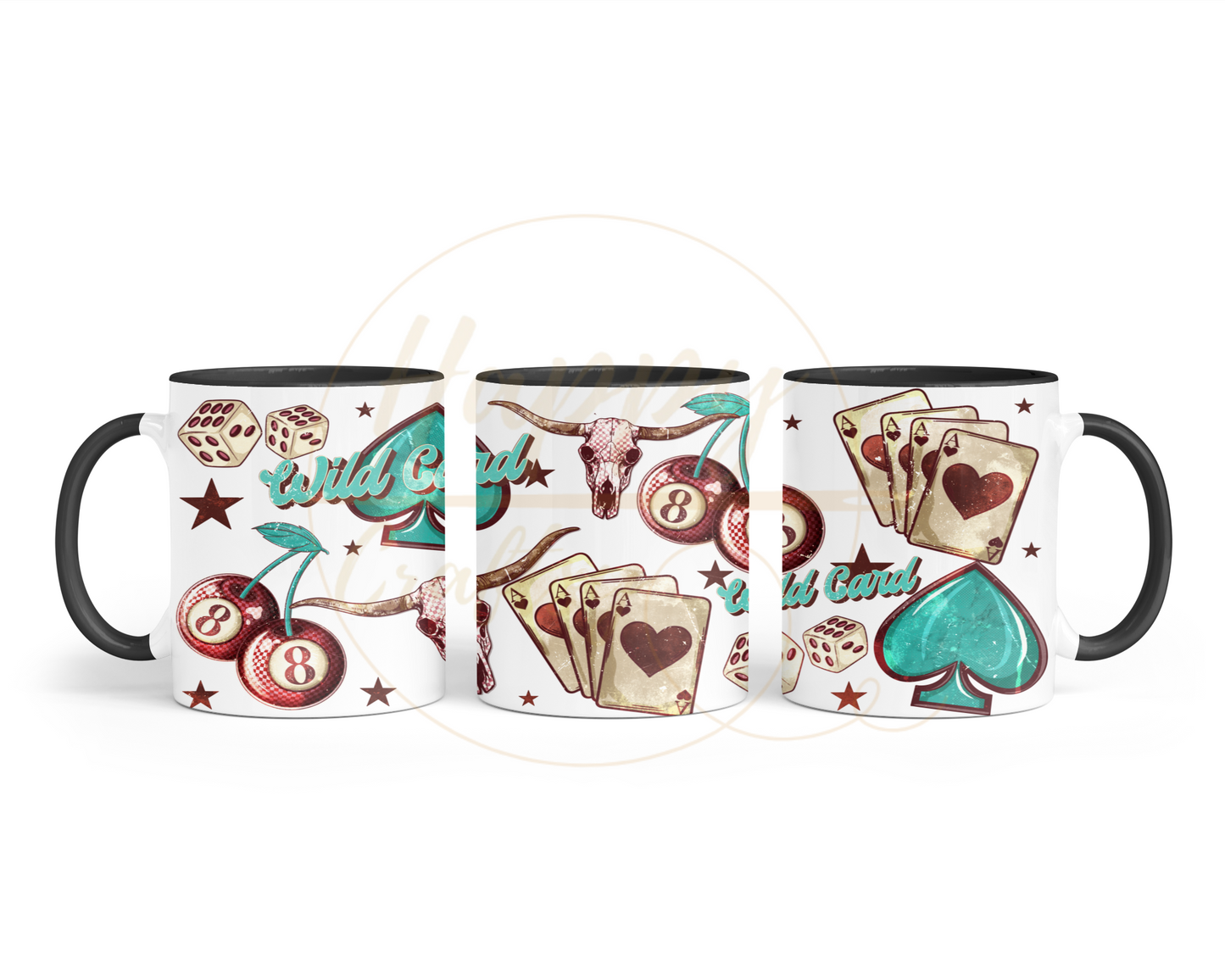 Wild Card-345 Mugs - 345-11OZ-Black