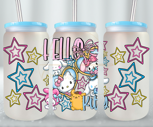 Cute Squad Glow Up-530 Glass Can - 530-16OZ-Blue