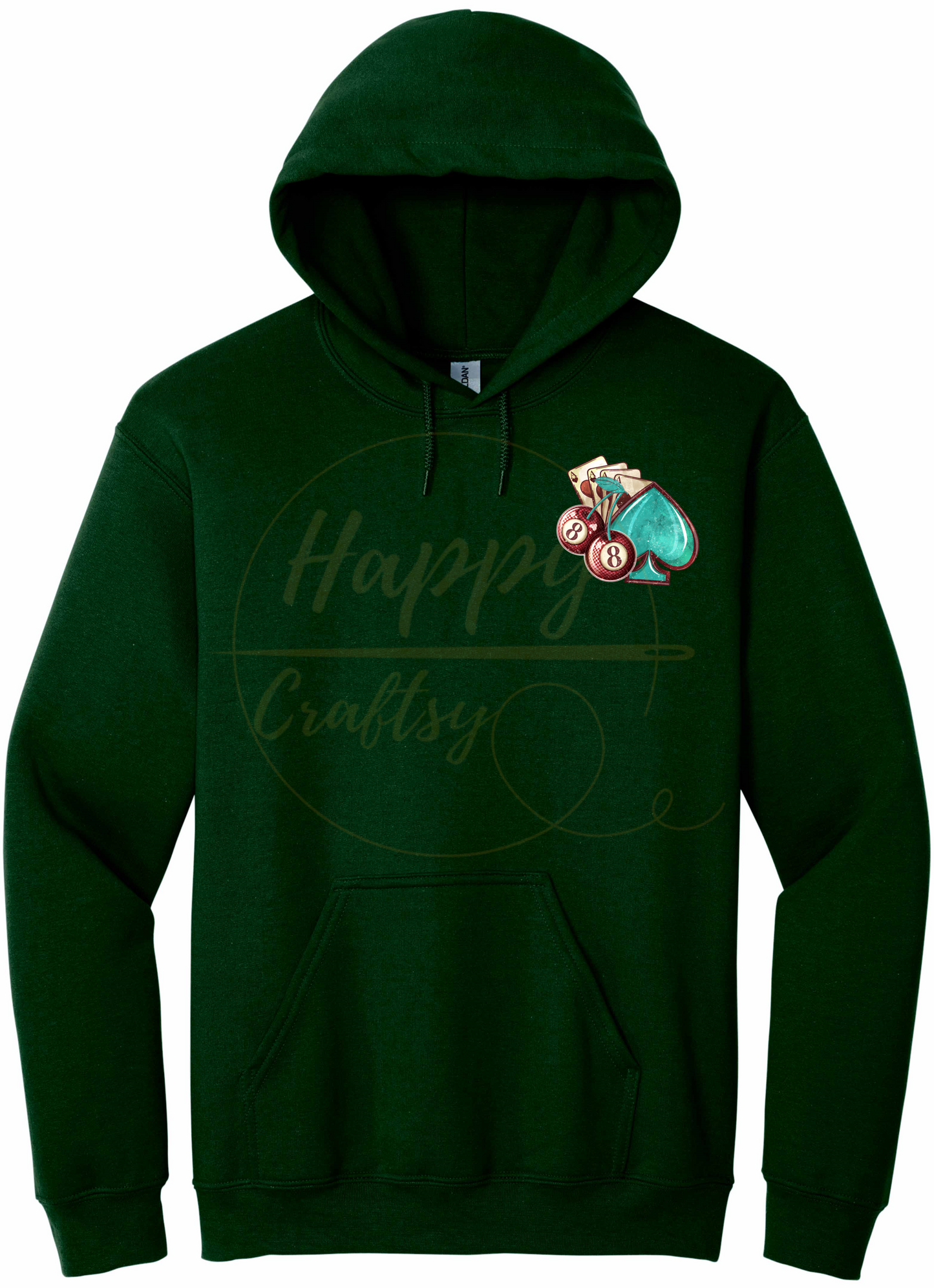 Wild Card-345 Hoodie - 345-S-Forest Green, 345-M-Forest Green, 345-L-Forest Green, 345-XL-Forest Green, 345-2XL-Forest Green, 345-3XL-Forest Green