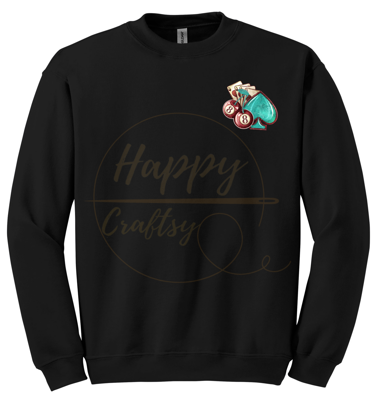 Wild Card-345 Sweatshirt - 345-S-Black, 345-M-Black, 345-L-Black, 345-XL-Black, 345-2XL-Black, 345-3XL-Black