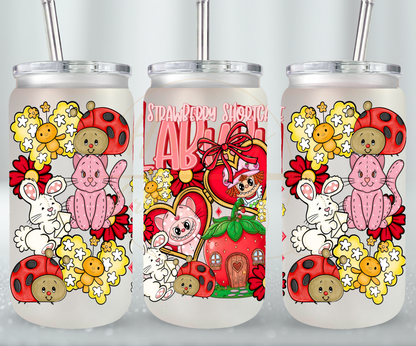 Sweet Berry Garden Friends-554 Glass Can - 554-16OZ-White