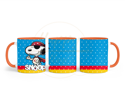 Retro Pirate Super Hero-487 Mugs - 487-11OZ-Orange