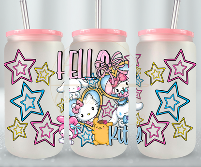 Cute Squad Glow Up-530 Glass Can - 530-16OZ-Pink