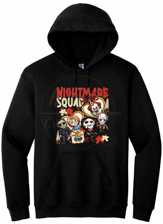Playful Scare Squad-547 Hoodie - 547-S-Black, 547-M-Black, 547-L-Black, 547-XL-Black, 547-2XL-Black, 547-3XL-Black