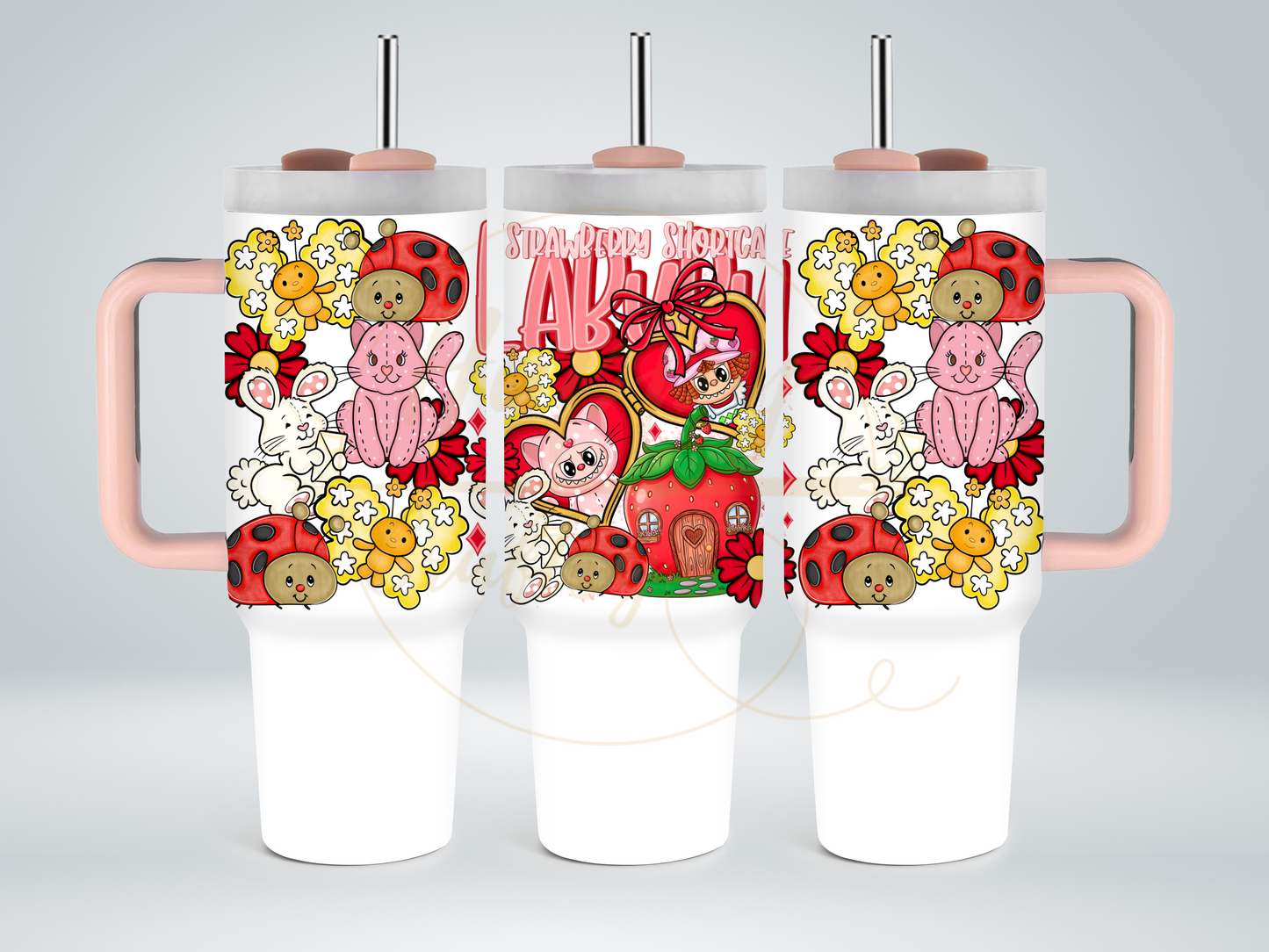 Sweet Berry Garden Friends-554 Tumbler - 554-40OZ-Pink
