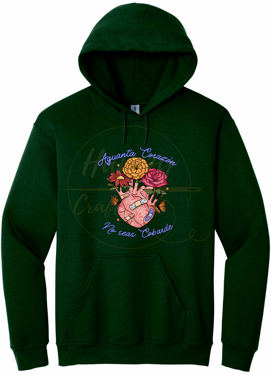 Aguanta Corazon-504 Hoodie - 504-S-Forest Green, 504-M-Forest Green, 504-L-Forest Green, 504-XL-Forest Green, 504-2XL-Forest Green, 504-3XL-Forest Green