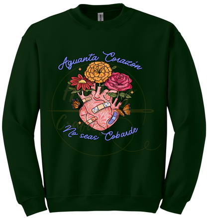 Aguanta Corazon-504 Sweatshirt - 504-S-Forest Green, 504-M-Forest Green, 504-L-Forest Green, 504-XL-Forest Green, 504-2XL-Forest Green, 504-3XL-Forest Green
