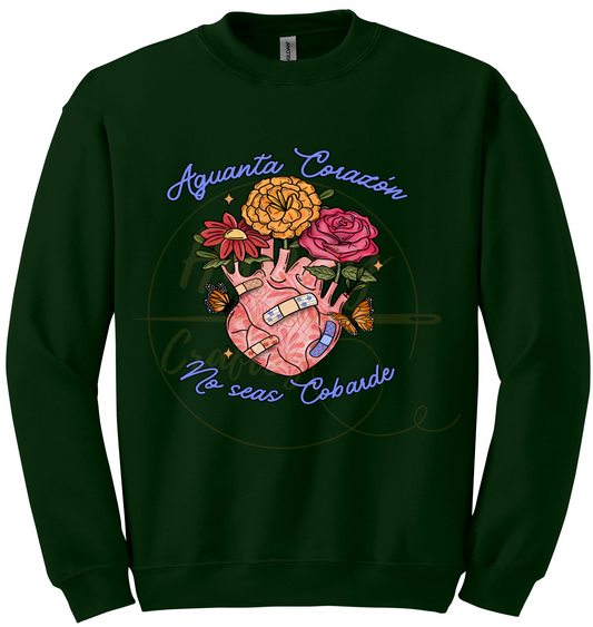 Aguanta Corazon-504 Sweatshirt - 504-S-Forest Green, 504-M-Forest Green, 504-L-Forest Green, 504-XL-Forest Green, 504-2XL-Forest Green, 504-3XL-Forest Green